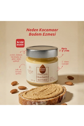 Kocamaar Çiftliği Badem Ezmesi Sade 220 G