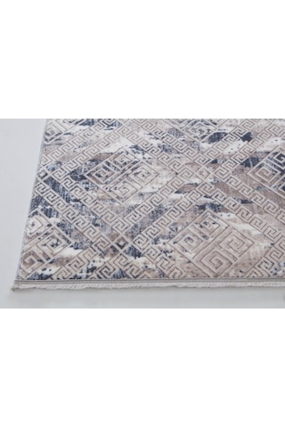 Aksu Kaymaz Taban Halı Püsküllü 120X180 Lois Mavi