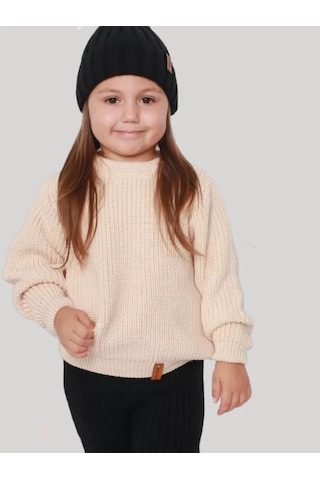 Djaza Kids Çocuklar İçin Örme Oversize Kazak 241271966 Açık Pembe