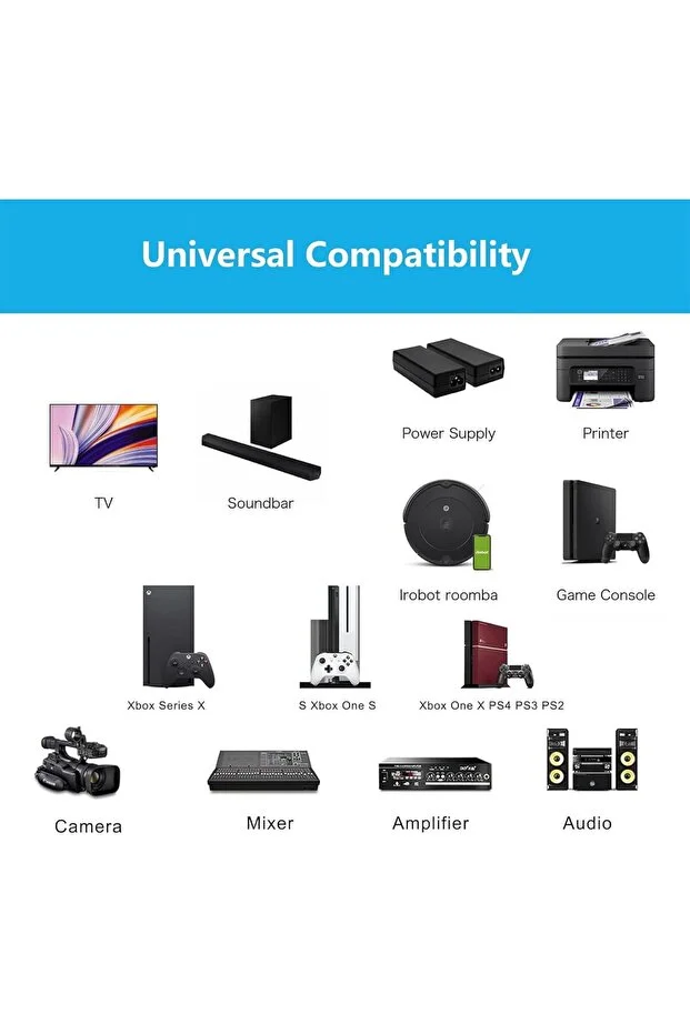 3 Metre C7 Güç Kablosu Ps2/ps3/ps4/xbox One S/radyo/tv Işıldak Uyumlu 3m Power Elektrik Kablosu