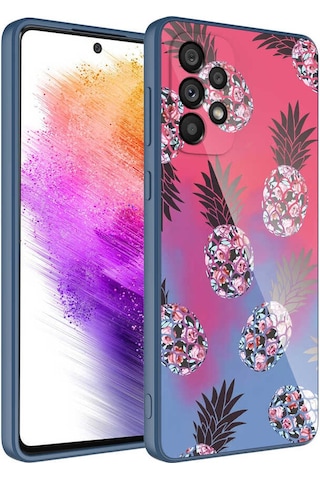 Galaxy Uyumlu A52 Kılıf Kamera Korumalı Desenli Sert Silikon Tchs Epoksi Kapak - No1 NO1