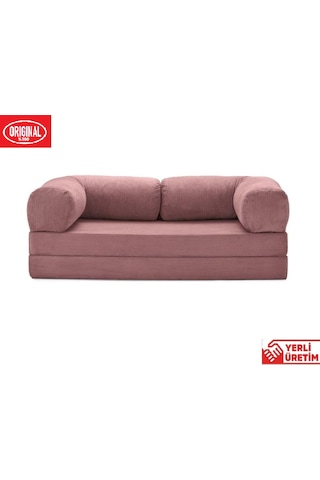 Pleasant K180x90 Sünger Kanepe Modüler Kadife Kumaşlı Koltuk Pembe