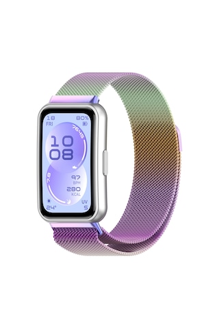 Huawei Band 11 / 11 Pro Uyumlu Manyetik Metal Örgü Hasır Örgü Kordon