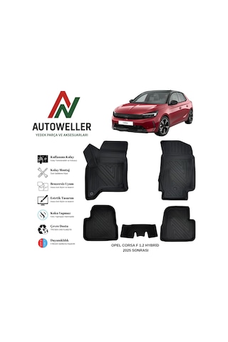 Opel Corsa F 2025 Sonrası Havuzlu Oto Paspas Hybrid 1.2