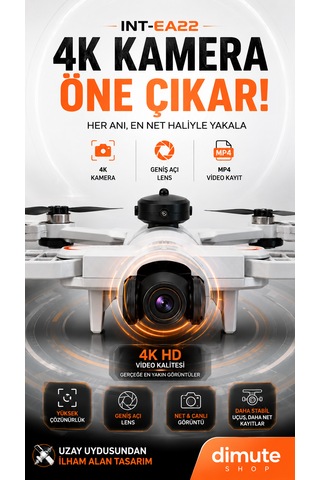 Katlanabilir 4k Kamera Drone Wifi Fpv, 360 Takla, Işık Sensörü Int-ae22