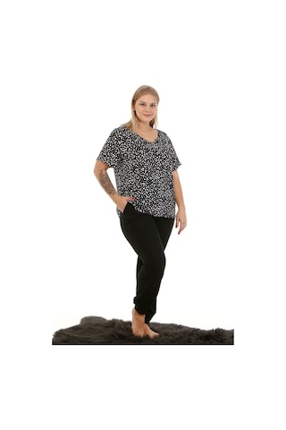Myline Kadın Ev Rahatlığı Paçası Lastikli Pijama Takımı