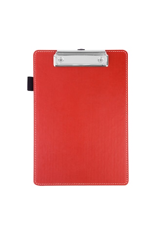 Sekreterlik,a5 Küçük Boy,kapaksız,a5 Clipboard Vegan Suni Deri,17,5x24,5 Cm.,kırmızı
