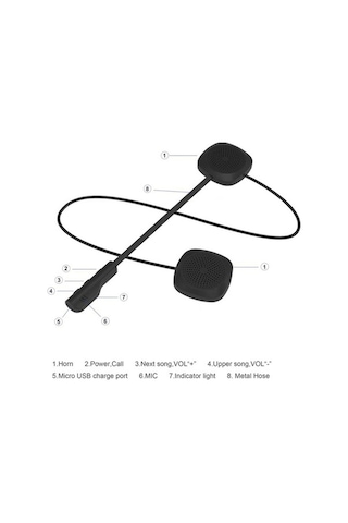 Novahub Motosiklet Kulaklıklar Kulaklık Kask Edr Bluetooth 5.0 + Sj