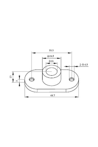 Kd-070/20-119 Kale Cam Kapı Üst Menteşe Karşiliği