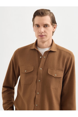 Karaca Erkek Modern Fıt Gömlek-camel 11.24w.04.013 Camel