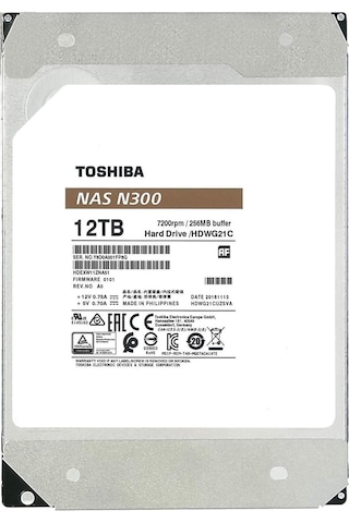 12tb Toshıba N300 7200rpm Sata 256mb Hdwg51cuzsva