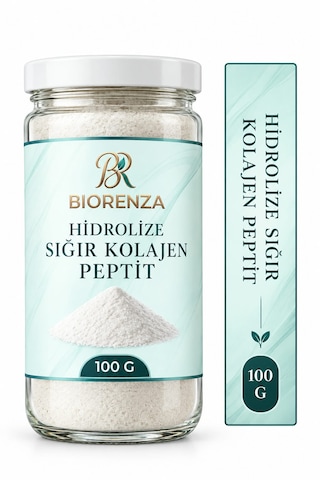 Hidrolize Sığır Kolajen Peptit Tozu 100 G İçecek Ve Smoothie Tarifleri İçin