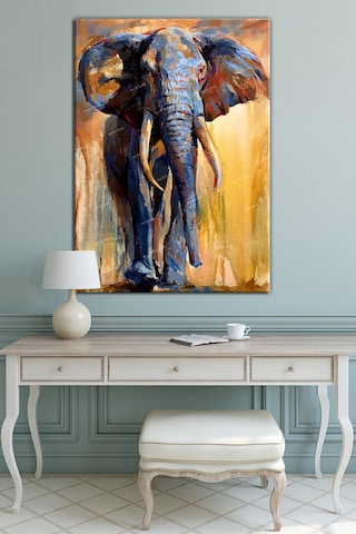 Fil Tablosu Dekoratif Sanatsal Kanvas TAblo (8 Farklı Ölçü) 50 x 70