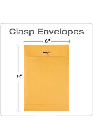 37855 Zarf, 15,2 X 22,9 Cm, 100 Adet
