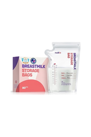 Nuliie 80 Adet Anne Sütü Torbası, 250 Ml Bpa Içermez, Dondurulabilir, Çift Fermuarlı Emzirme Aksesuarları