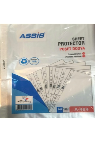 Assis Poşet Dosya A-484 Ekonomik A4 100'lü Paket