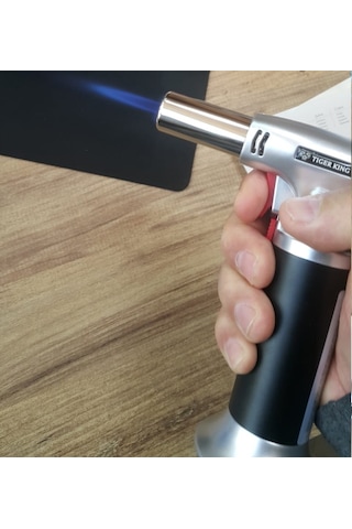 Pürmüz Çakmak Doldurabilir Yüksek Alevli Torch Pürmüz Büyük Boy Siyah