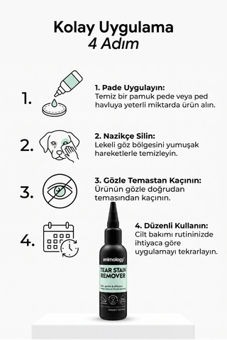 Animology Tear Stain Remover Köpek Gözyaşı Lekesi Temizleyici Göz Çevresi Bakım Solüsyonu 100 Ml