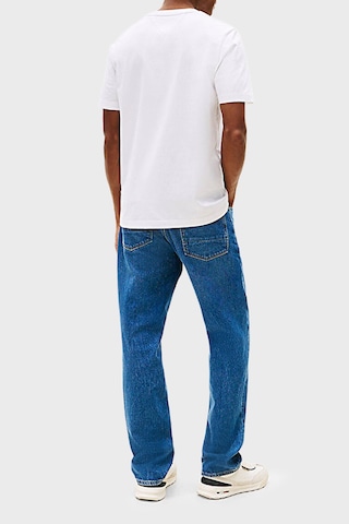 Tommyhilfiger Regular Fit Bisiklet Yaka Logolu Erkek T Shirt Beyaz