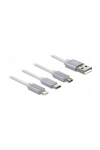 Samsung Uyumlu Micro Usb Type C 3 Metre Şarj Kablosu Uzun Kablo