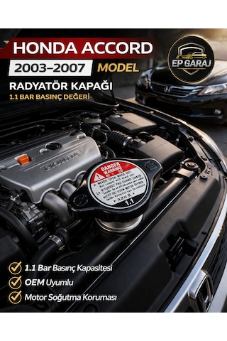 Honda Accord 2003-2007 Uyumlu Oem Radyatör Kapağı 1.1 Bar Kalite