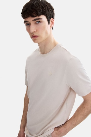Backandbond Bej Regular Fit Bisiklet Yaka Tişört