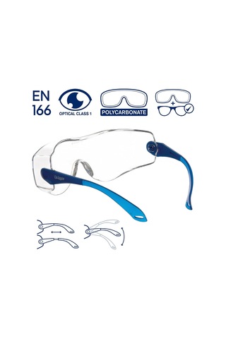 Dräger X-pect 8120 Emniyet Gözlüğü Gözlük Takıcılar İçin Ayarlanabilir Gözlük İnşaat Alanları, Labora
