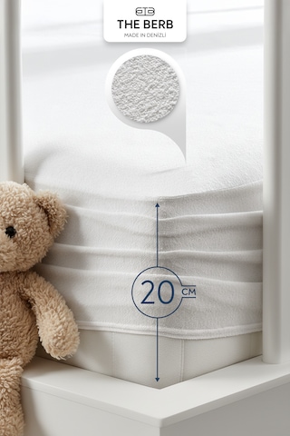 %100 Pamuklu Sıvı Geçirmez Bebek & Çocuk Alezi Full Kenar Yatak Koruyucu Beşik Ve Kreş Alezi Beyaz