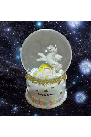 8 Cm Müzikli Işıklı Pony Kar Küresi 3108