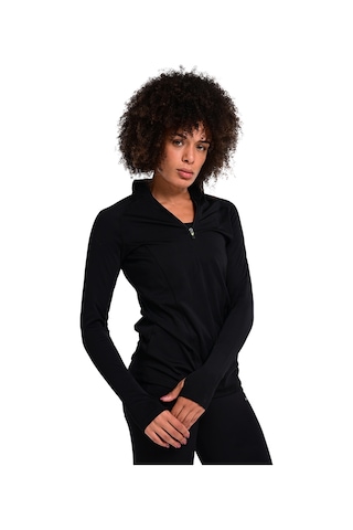 Sportive Almeria Midlayer Kadın Siyah Günlük Stil Sweatshirt 24kk004-syh Siyah