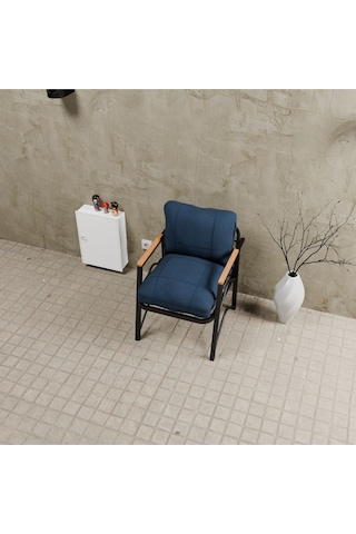 Mb Garden Furnıture Simetri Model, Balkon, Bahçe,cafe, Mutfak,metal Koltuk Takımı, Bahçe Takımı , Çay Seti, Tekli Koltuk Lacivert