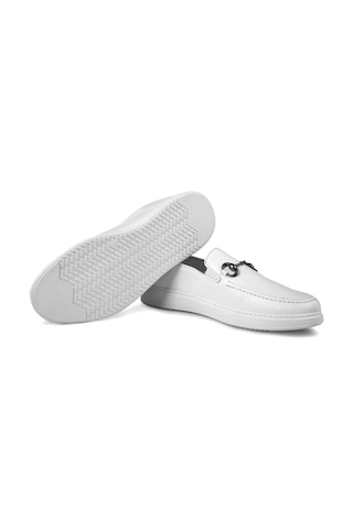 Ducavelli Anchor Hakiki Deri Erkek Günlük Ayakkabı, Loafer Ayakkabı, Hafif Ayakkabı, Yazlık Ayakkabı, Hafif Ayakkabı Beyaz
