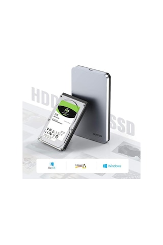 Ugreen Usb Type-c 3.1 Gen2 2.5 Inch Hdd Ssd Alüminyum Harici Disk Kutusu - Teşhir