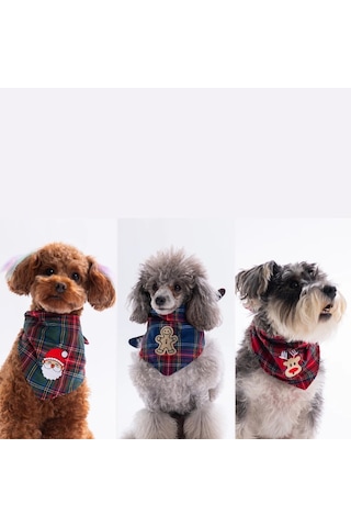 Pawstar Lüx Küçük Köpek Yılbaş Fuları 3no 51-62cm 1tane