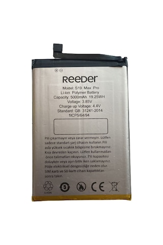 Reeder S19 Max Pro Pil Batarya 5000 Mah Reeder S19 Max Pro Pil Batarya 5000 Mah