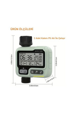 Su Zamanlayıcı Otomatik Digital Büyük Ekran