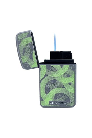 Zengaz Cool Tasarım Jet Alev Çakmak - Neon Pulse Gri