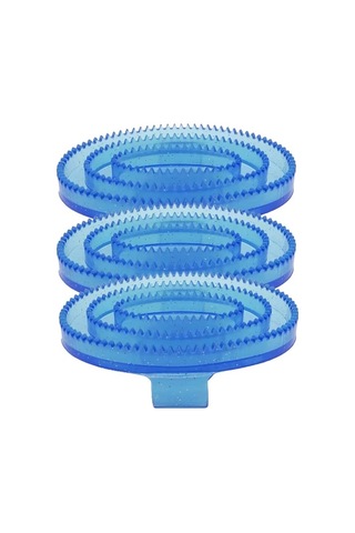 Elmpaly Mavi At Tımar Tarak - Sağlam Fırça Masajlı Aygır Bakımı