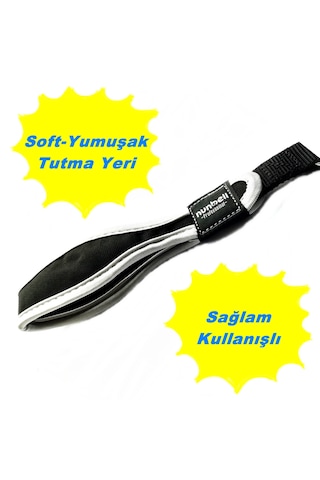Kuvvetli Büyük Irk İçin Soft Darbe Emici Yaylı Köpek Gezdirme Tasması 4mm-64 Cm Siyah