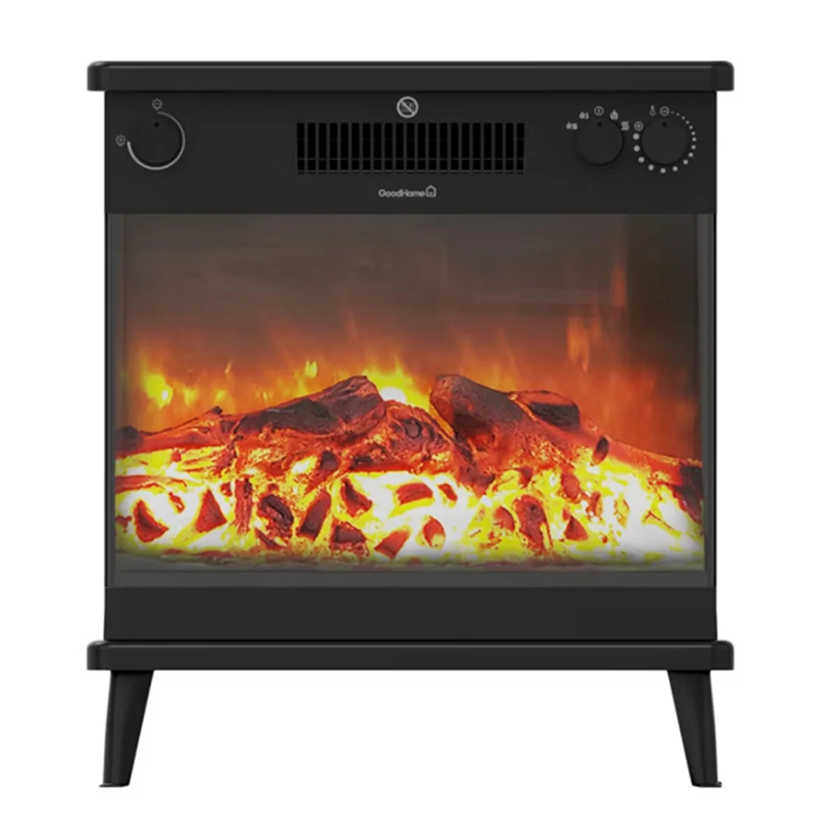 3 D Elektrikli Şömine 1800 Watt 2 Kademeli Isıtıcı Fanlı Isıtıcı