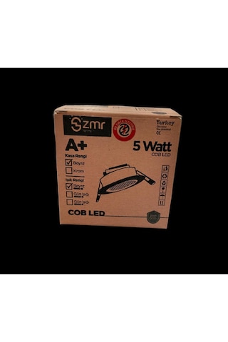 5 Watt Cob Led Spot Beyaz Kasa Beyaz Işık Trafolu 5W Metal