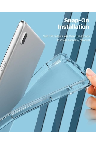 Samsung Galaxy Uyumlu Tab S6 Lite P610 Kılıf P615 P617 Antishock Şeffaf