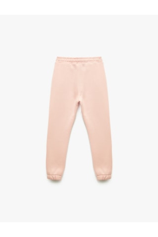 Koton Şardonlu Taşlı Beli Lastikli Jogger Eşofman Altı Pembe 7wkg40014ak Gül