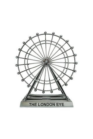 Vintage Metal İngiltere Dönme Dolap Xl 21cm Gümüş London Eye Biblo No.2