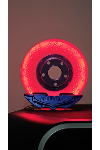Morfem3d Disk Fren Tasarımlı Dekoratif Lamba Araba Tutkunlarına Özel Masa Üstü Tasarım Kırmızı