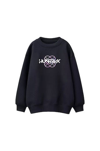 Kpop Kız Çocuk Sweatshirt St09652 Lacıvert