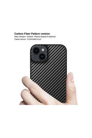 Apple Uyumlu iPhone 14 İmak Ruiyi Serisi Karbon Fiber Pu + Pc Telefon Kılıfı