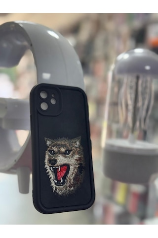 Apple Uyumlu iPhone 12 Uyumlu Nakış İşlemeli 3d Kılıf -