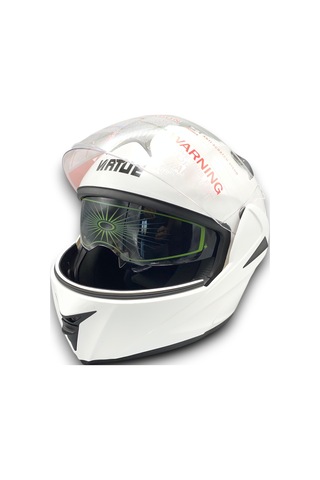 Motosiklet Vrt - Çene Açılır Kask Md-808 Beyaz
