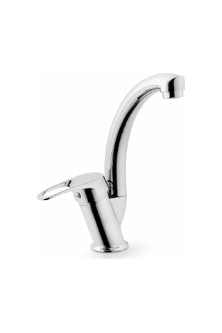 Purvex Home Klasik Kuğu Lavabo Bataryası Aç Kapa Eviye Musluğu Mutfak Ve Banyo Tezgah Üstü Krom Pirinç Musluk Batarya Seti Lüks Döner Borulu